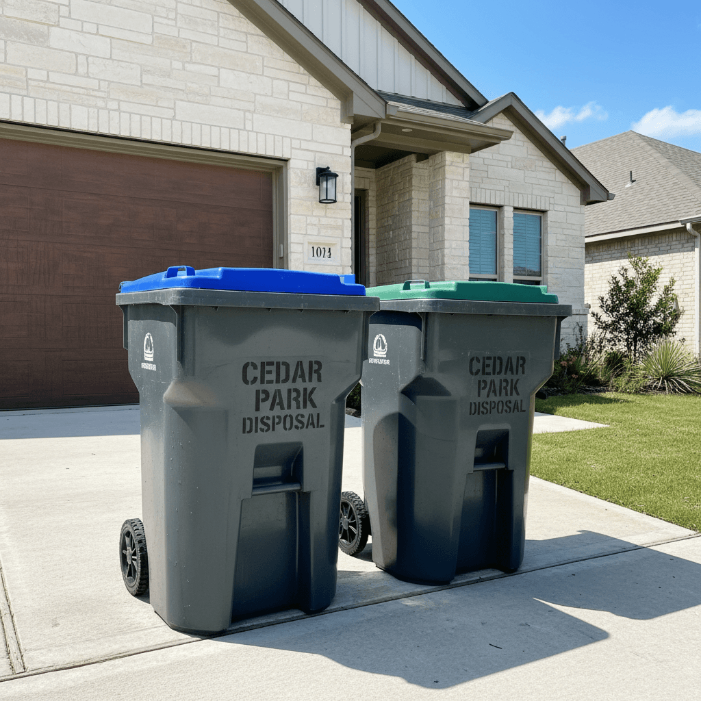 Clean trash cans after professional cleaning
